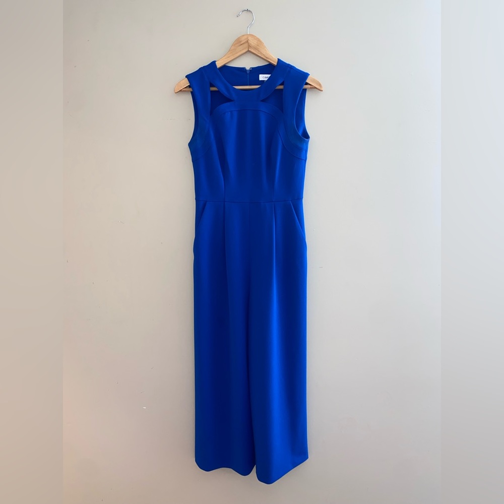 Royal blue cutout jumpsuit